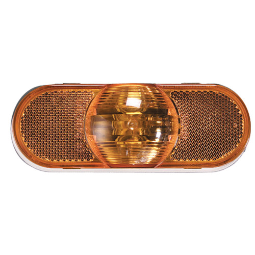 52513-3 Grote Turn Signal and Marker Lamp, Yellow, Torsion Mount, Side, Oval