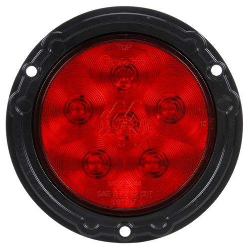 Truck-Lite 44986R LED Super 44 S/T/T 6 Diode Light W/Black Flange Diamond Shell