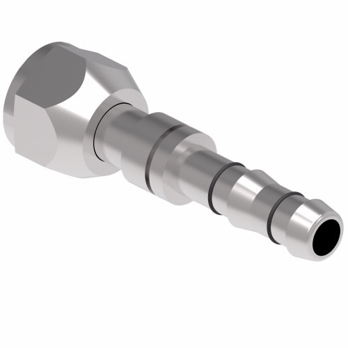 Aeroquip Hose Nipple Assembly Straight O-Ring Pilot Female with Switchport Carbon Steel Crimp | FJ3408-1212S