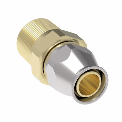Aeroquip Hose Fitting PTFE Reusable Straight Male Pipe NPTF -16 Brass | 38-190627-16-16