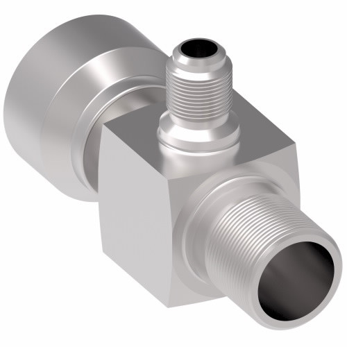 Aeroquip Hose Nipple Assembly 757 Series 90 Degree Splicer -8 Carbon Steel Dura-Kote | 75730