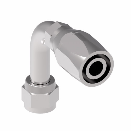 Aeroquip Hose Fitting 100R5 Reusable 45 Degree Female Swivel 90 Degree Carbon Steel | 24706N-446