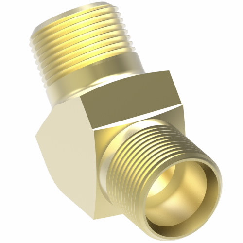 Aeroquip Adapter Brass Air Brake Elbow 45 degree Male NPTF | B1380X6X6