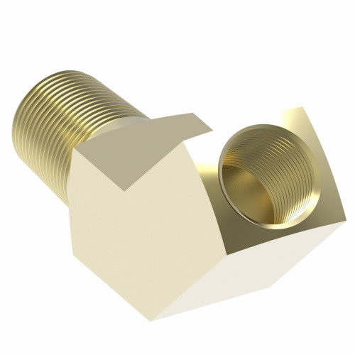 Aeroquip Brass Pipe Elbow Adapter 45 Degree with Sealant | 3350X2Z