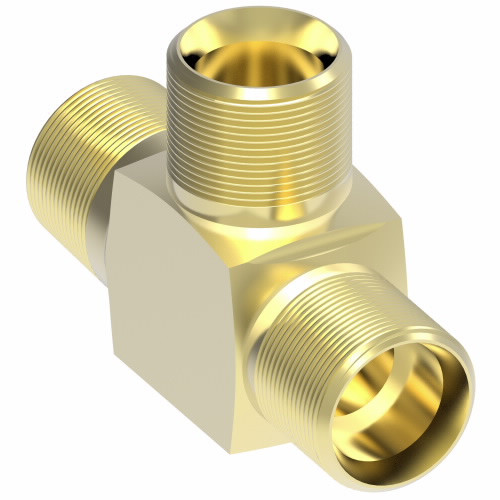 Aeroquip Air Brake Tee Adapter Brass Male 37 Degree Male NPTF | B1371X6