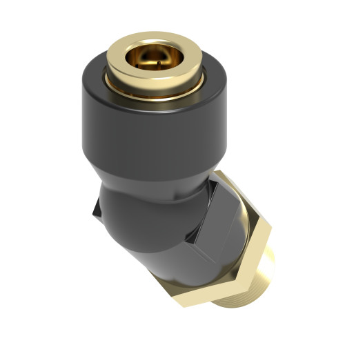 Aeroquip Elbow 45 Degree QCAB Assembly Brass | 217-35010-03