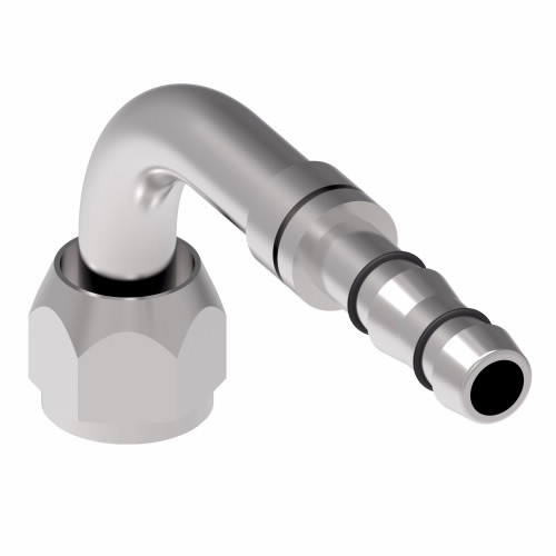 Aeroquip Hose Insert Assembly 90 Degree O-Ring Pilot Short Carbon Steel | FJ5985-1210S