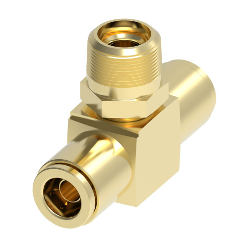 Aeroquip QCAB Male Branch Tee Adapter Brass 1/4 Tube | 1872X4