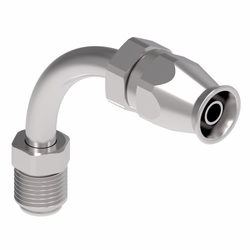 Aeroquip Fitting Reusable Teflon Male 37 Degree 90 Degree Carbon Steel | 190950-10S