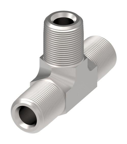 Aeroquip Adapter NPTF/NPSM Tee Carbon Steel | 2257-8-8S