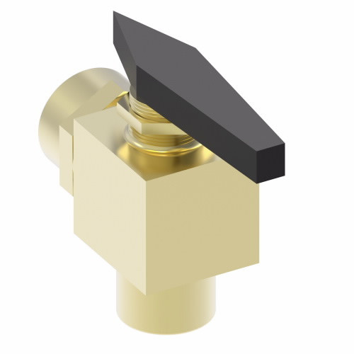 Aeroquip Brass Ball Valve Female Pipe NPTF 90 Degree for Suction | FF90595-08