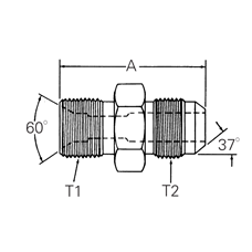 Aeroquip Adapter Straight Carbon Steel | 2063-12-12S