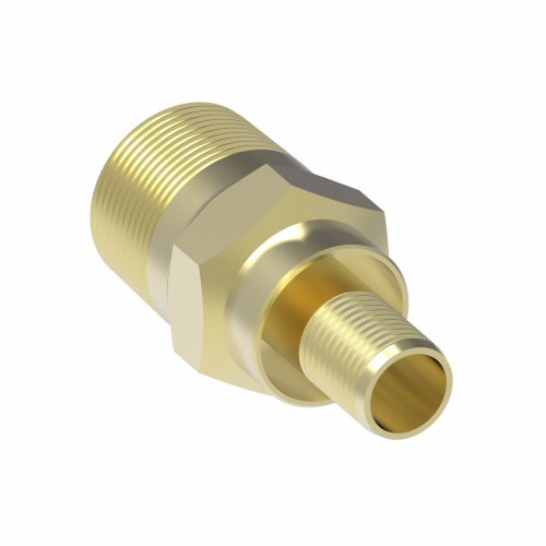 Aeroquip Nipple Permanent NPTF Straight Male Pipe Brass | NM4-4-B
