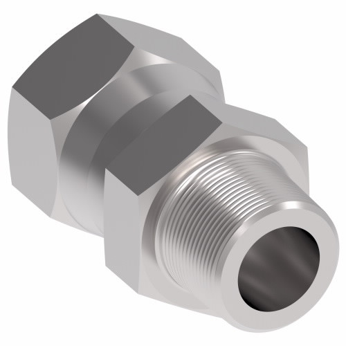 Aeroquip Adapter Straight Female 37 Degree Swivel Male BSPT Carbon Steel | FF4181-0804S