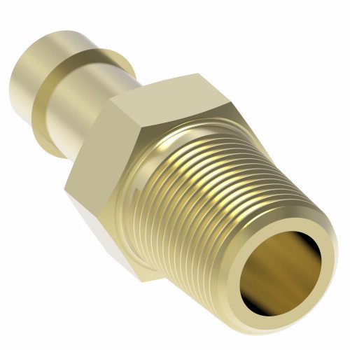 Aeroquip Mini Barb Male Connector Brass Straight | 1068X4