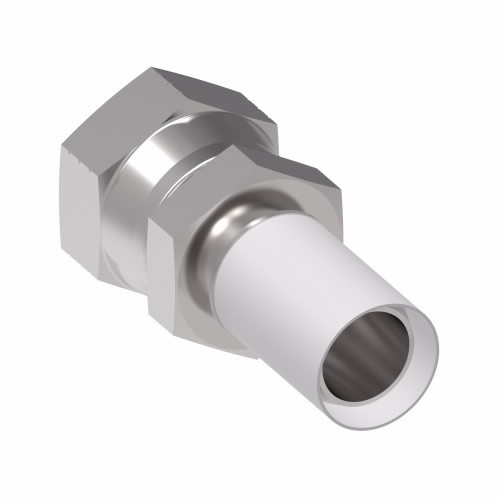 Aeroquip Hose Nipple Assembly PTFE Crimp Straight Female 37 Degree Swivel Carbon Steel | 820032-32-CZ