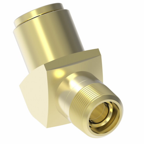 Aeroquip QCAB 45 Degree Elbow Adapter Brass 3/8 Tube | 1880X6