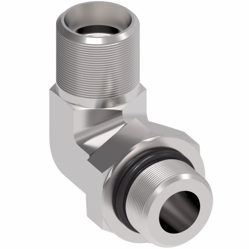 Aeroquip Adapter Flareless Steel 90 degree Tube x Adjustable O-Ring Dura-Kote | B7515X12