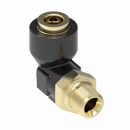 Aeroquip 90 Degree Elbow QCAB Composite Adapter Brass | 217-43610-03