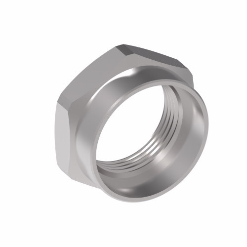 Aeroquip Short Collar Everswage Straight Female 37 Degree Swivel Carbon Steel | NJC-12-C