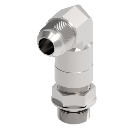 Aeroquip Adapter Elbow 90 Degree Male 37 Degree x Male Adjustable ORB Carbon Steel Dura-Kote | 206209-4-4S