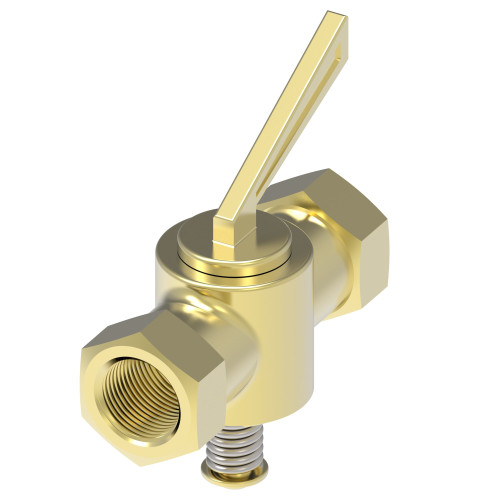 Aeroquip Shutoff Valve Brass Compression Straight | A6779