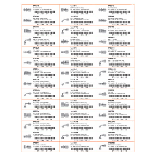 Aeroquip Label Set | FS-1100