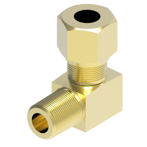 Aeroquip Brass Compression Adapter 90 Degree Male NPTF | 69X4-CT