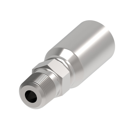 Aeroquip Steel Crimp Hose End Straight Male Pipe NPTF | 08E-108-CT