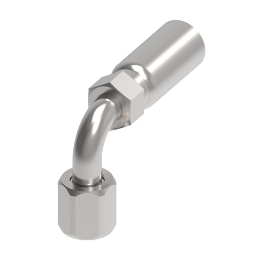 Aeroquip Hose Fitting Steel Swage Female JIC 37 Degree 90 Degree | 90H04-0455S0-0