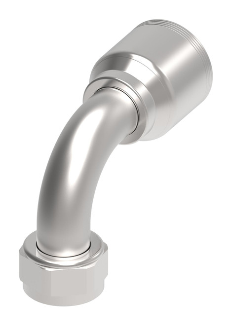 Aeroquip Hose Fitting Permanent 90 degree Female JIC 37 degree Swivel -20 | 4SA20FJB20