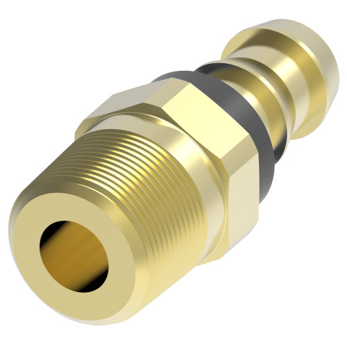 Aeroquip Hose End Crimp Straight Male Pipe NPTF Brass | 4738-8-10B