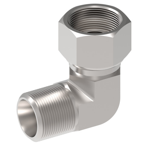 Aeroquip Adapter Elbow 90 Degree Female Pipe Swivel NPSM x Male Pipe NPTF -16 Carbon Steel Dura-Kote | 2047-16-16S-BG