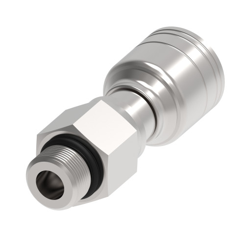 Aeroquip Hose End Crimp Straight Male Adjustable ORB ISO 11926-3 | 1AA4SB4