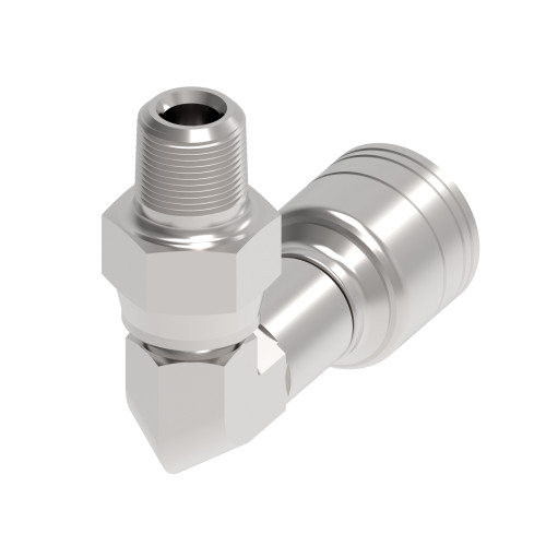 Aeroquip Hose End Permanent 1A/Z Series Crimp 90 Degree Male Pipe NPTF -8 | 1AA8PSB8