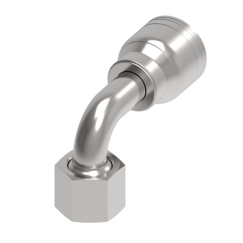 Aeroquip Hose End Crimp 90 Degree Female ORFS Swivel | 1AA8FRB8