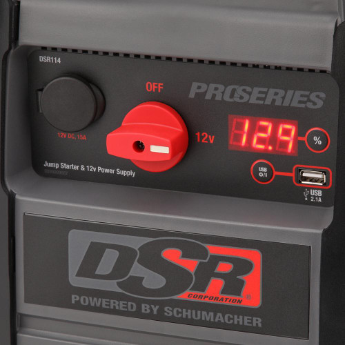 Schumacher DSR114 ProSeries 12V 2200 Peak Amp Jump Starter + USB & DC Power