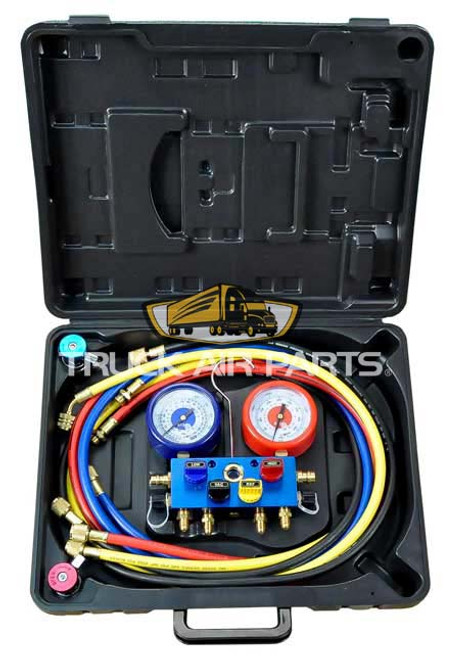 16-3439 MEI Truck Air Deluxe 4-Way Manifold/R134A