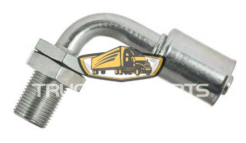 08-8980BS MEI Truck Air Bulkhead 90D Fitting #10 Steel