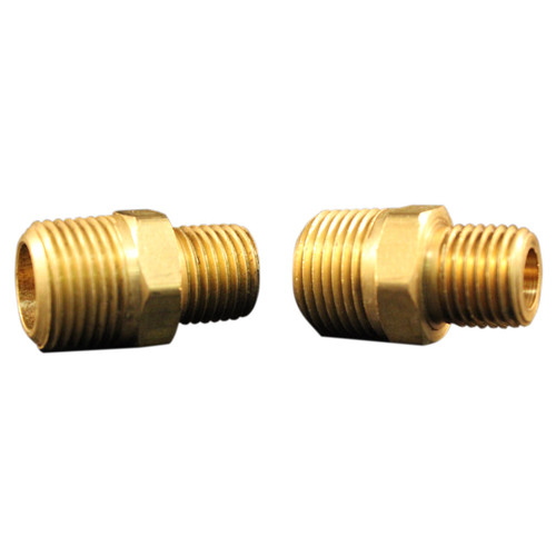 Milton S-646-1 M. Hex Nipple, 1/4" x 3/8", 2/cd