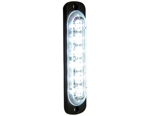 Buyers 8891911  4-3/8" Strobe Light 6 LED Clear Vertical Mount Low Profile