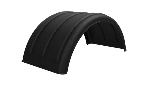 Minimizer MIN2260 Poly Black Fender for Single Axle with Dual Wheels 22.5" or 24.5"