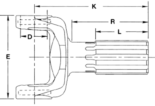 Spicer 5-82-831-4 Yoke Shaft 1610 Series