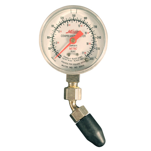 Milton S-1255 Diesel Compression Tester – 0-1000 PSI Gauge, Release Valve, Made In USA For Professional Use