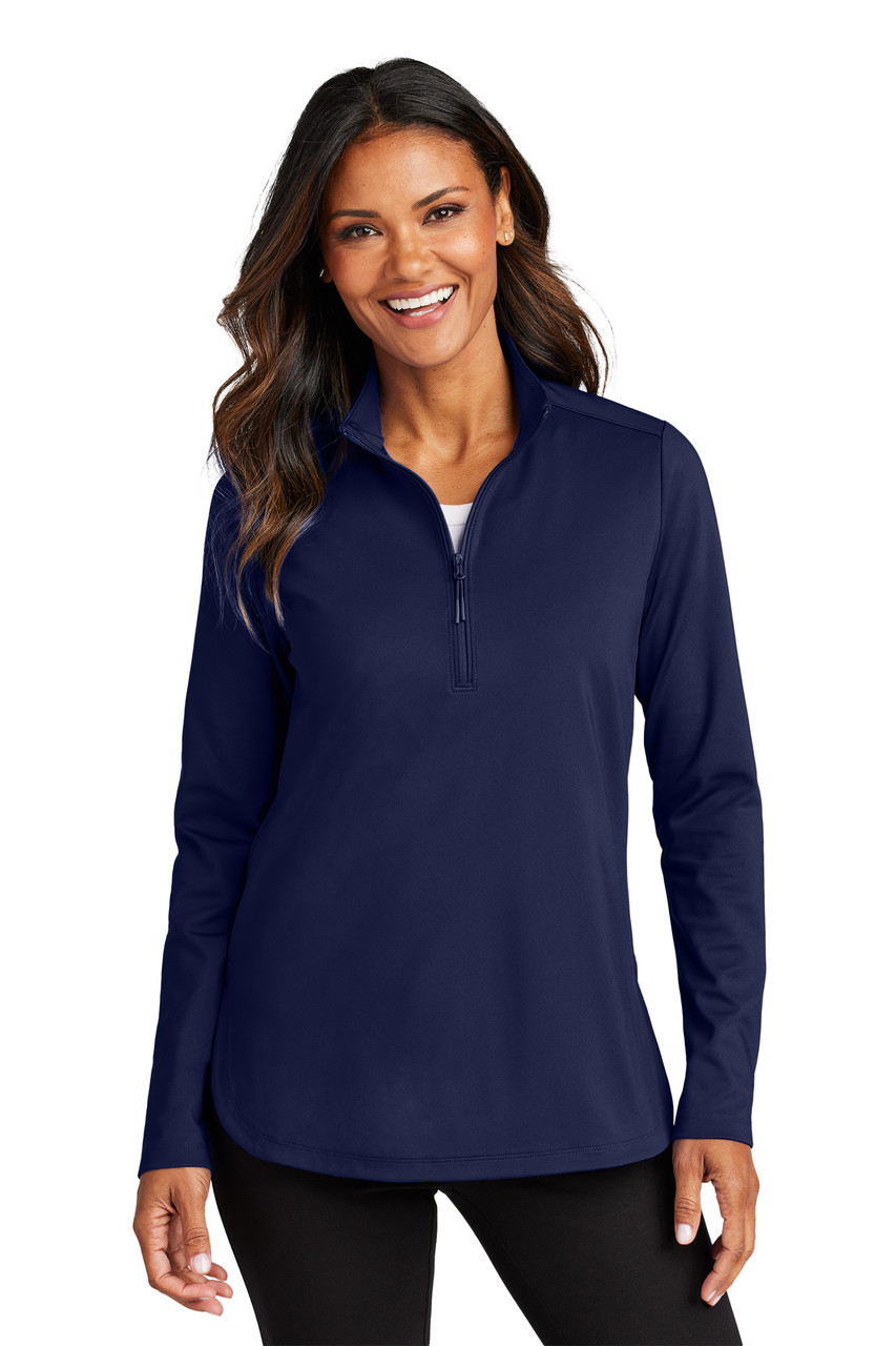 Port Authority LK880 Women's C-FREE Double Knit 1/4-Zip