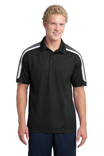 Sport-Tek ST658 Tricolor Shoulder Micropique Sport-Wick Polo