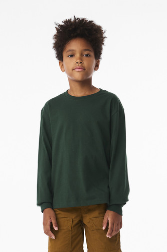 BELLA+CANVAS BC3511Y Youth 6-Ounce Heavyweight Long Sleeve Tee