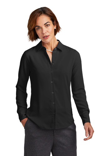 Brooks Brothers BB18007 Women's Full-Button Satin Blouse