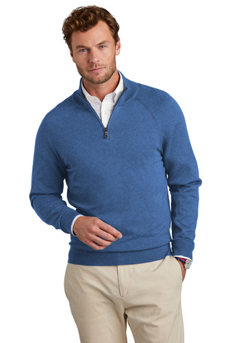 Brooks Brothers BB18402 Cotton Stretch 1/4-Zip Sweater