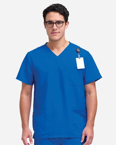 Hanes HMB002 Men's V-Neck 3 Pocket Scrub Top